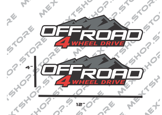 offroad 4 wheel drive  sticker 12"